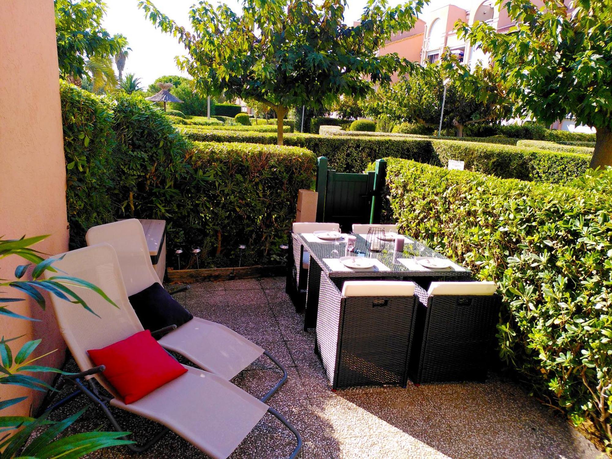 Nid Douillet F2, Clim, Jardin, Piscine, Parking, Plage 200 M Palavas Exterior photo